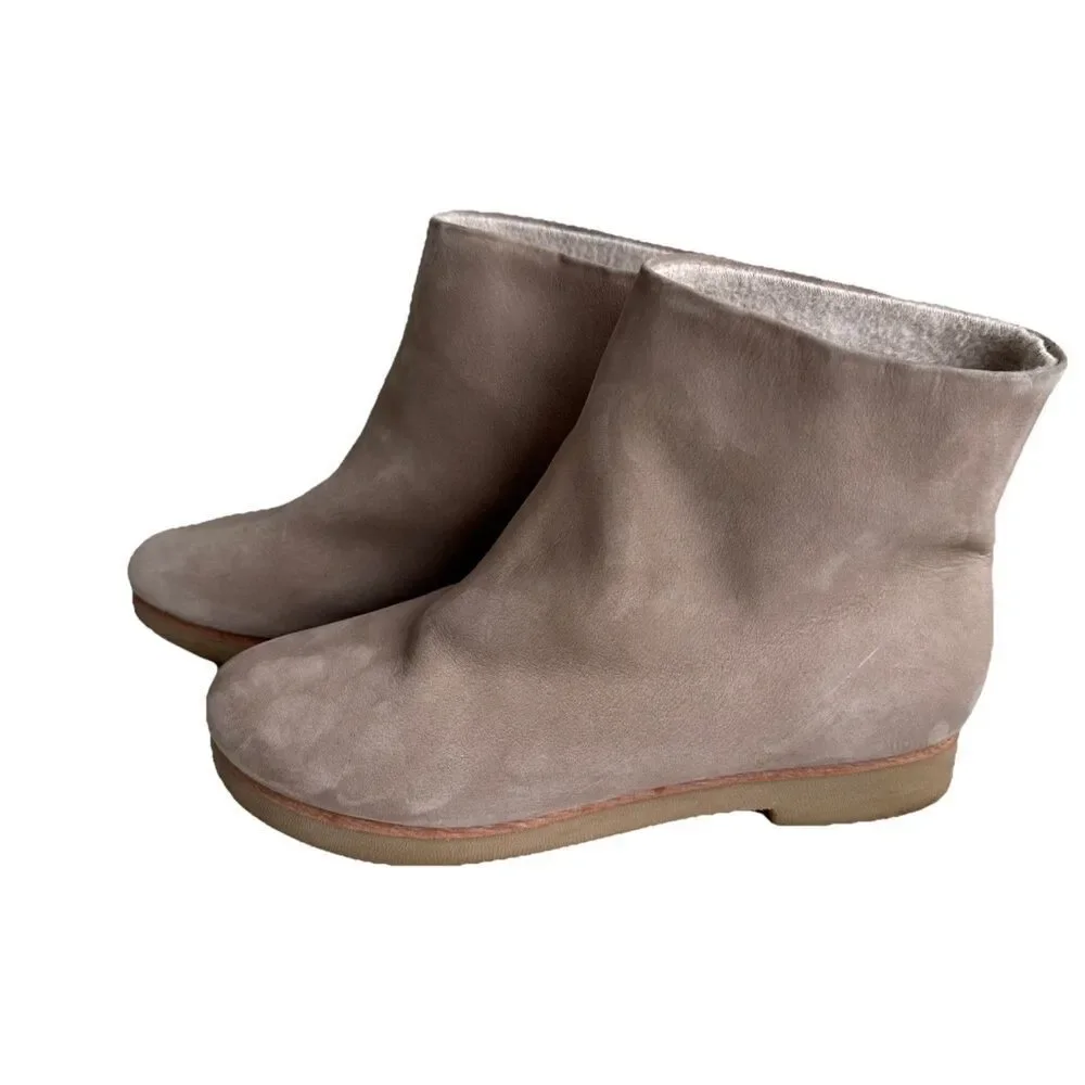 Lauren Manoogian Suede Size 39 US 9 Alpaca Blend Lined Tan Leather Boots